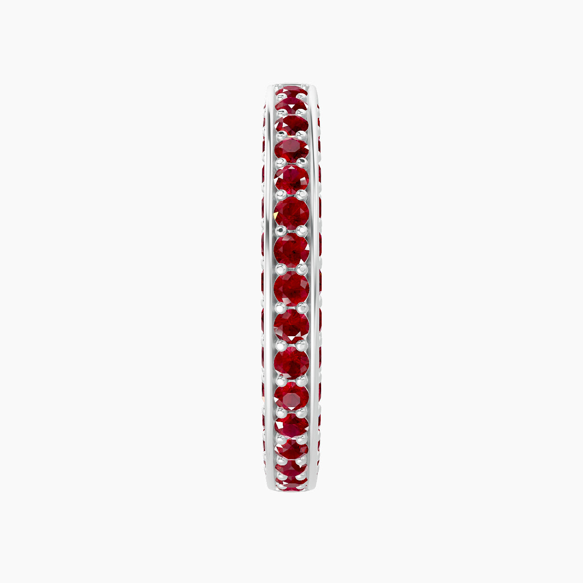 Damia | 18k White Gold 11 mm Ruby Hoop Piercing