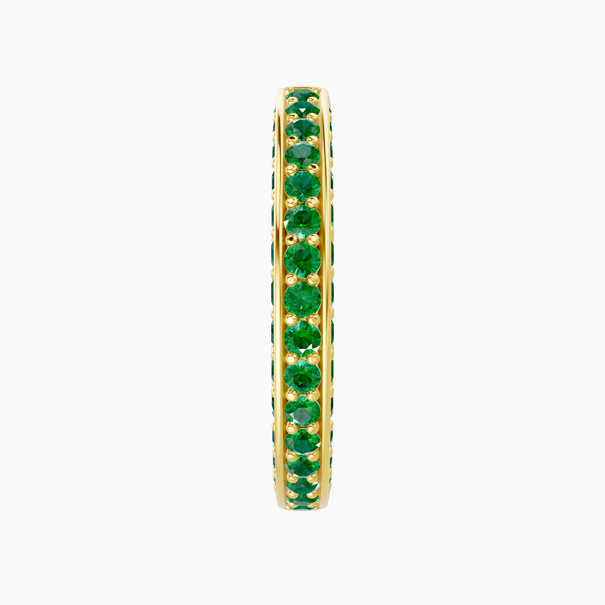Damia | 18k Yellow Gold 11 mm Emerald Hoop Piercing