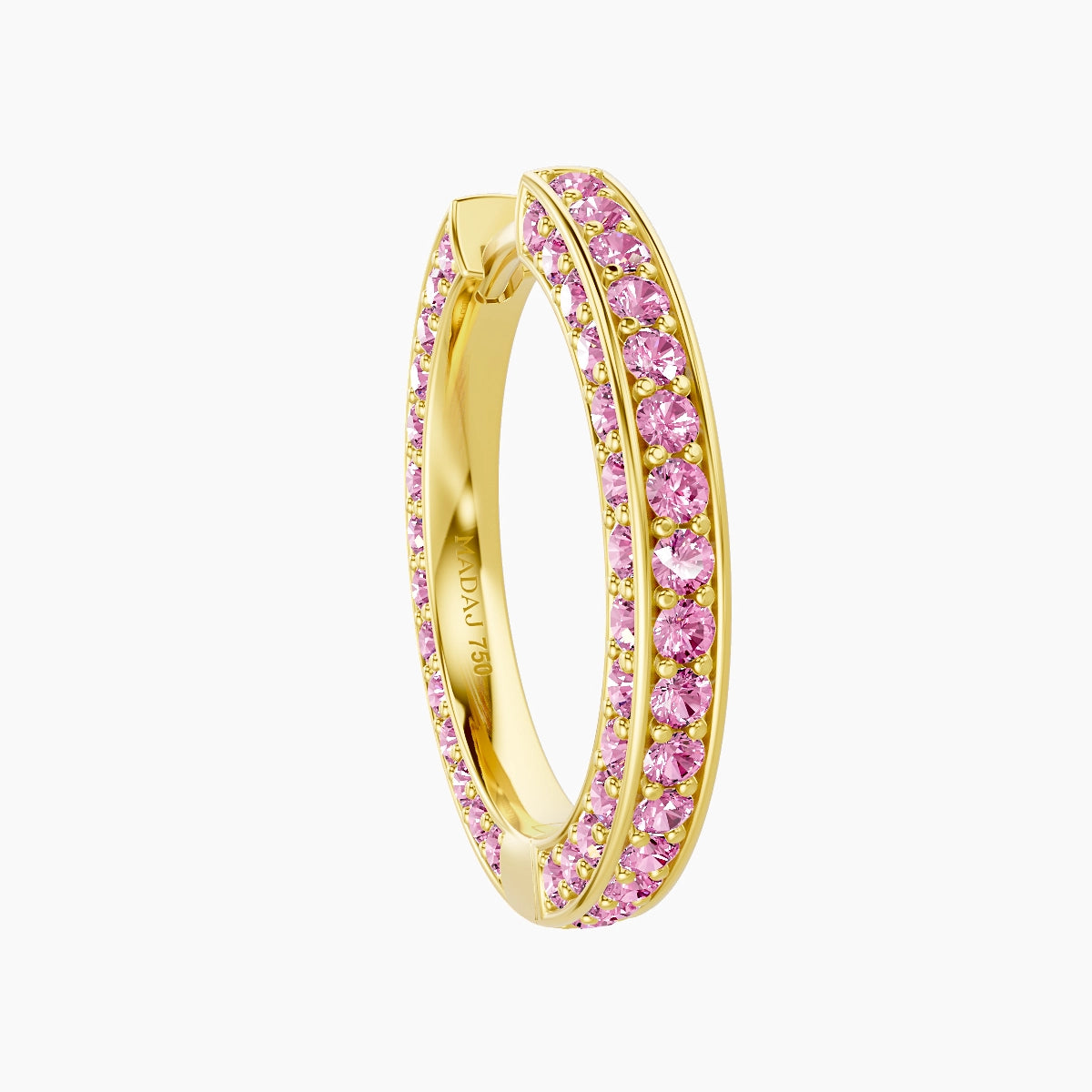Damia | 18k Yellow Gold 11 mm Pink Sapphire Hoop Piercing