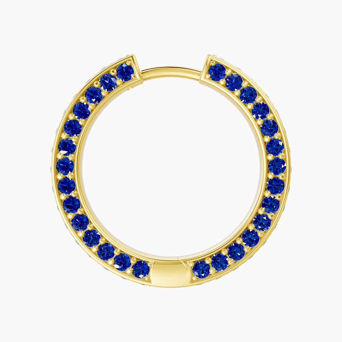 Damia | 18k Yellow Gold 11 mm Sapphire Hoop Piercing