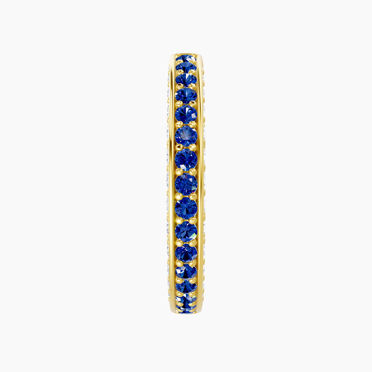 Damia | 18k Yellow Gold 11 mm Sapphire & Diamond Hoop Piercing