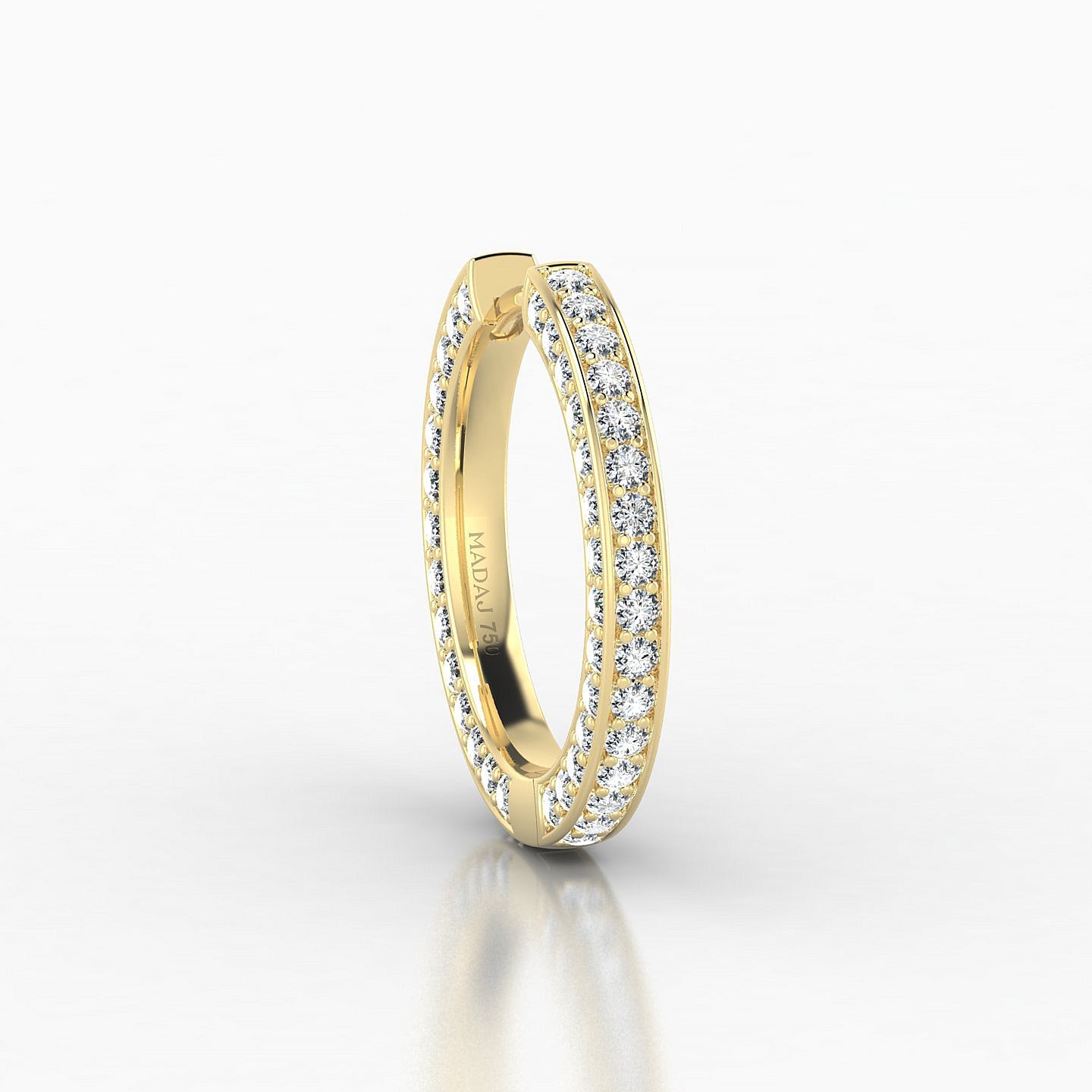 Damia | 18k Yellow Gold 11 mm Diamond Hoop Piercing