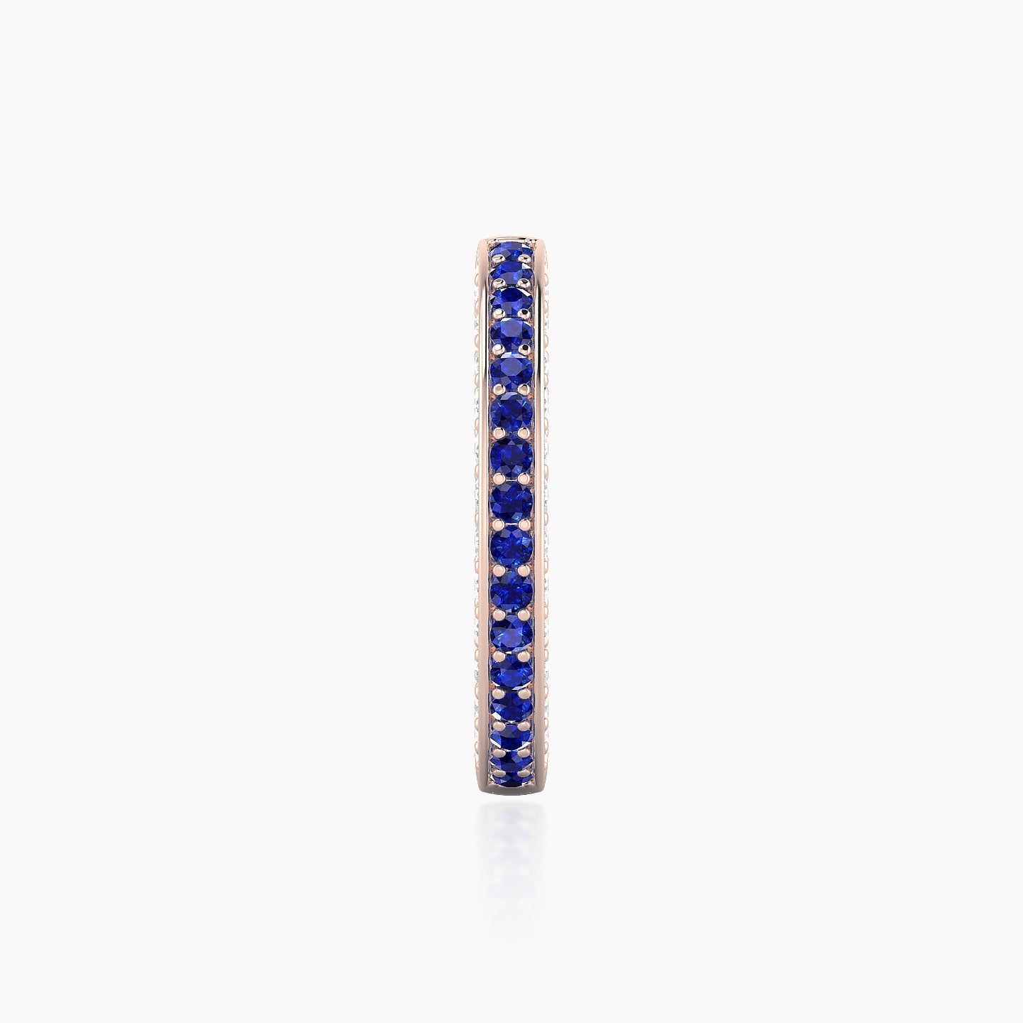 Damia | 18k Rose Gold 11 mm Sapphire & Diamond Hoop Piercing