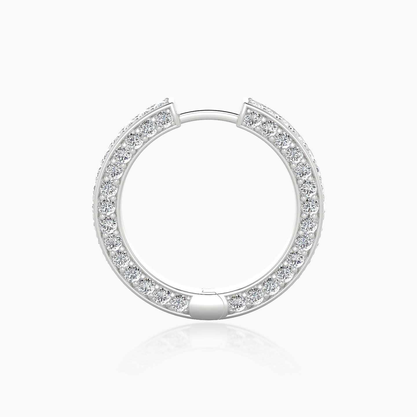Damia | 18k White Gold 11 mm Diamond Hoop Piercing