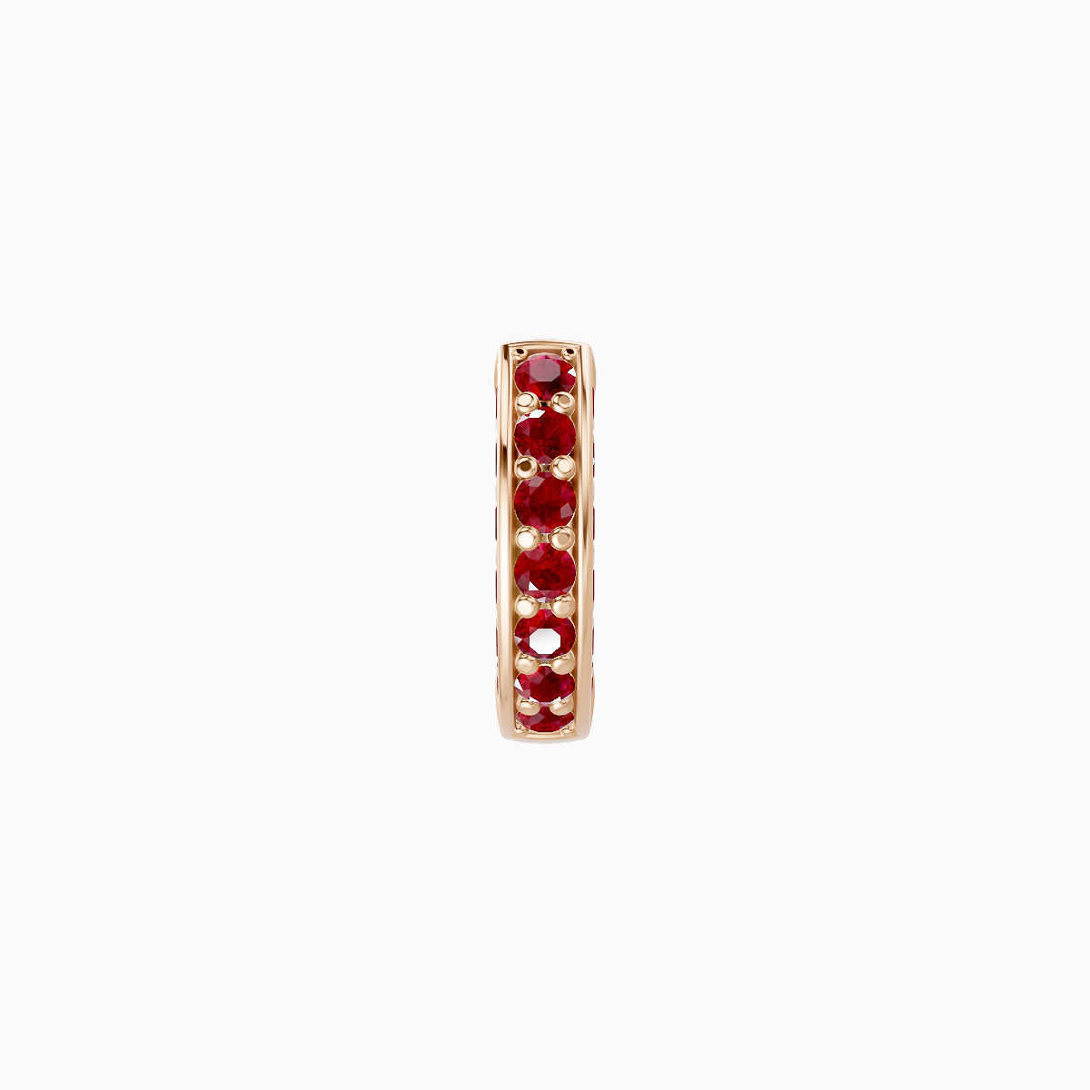 Damia | 18k Rose Gold 5 mm Ruby Hoop Piercing