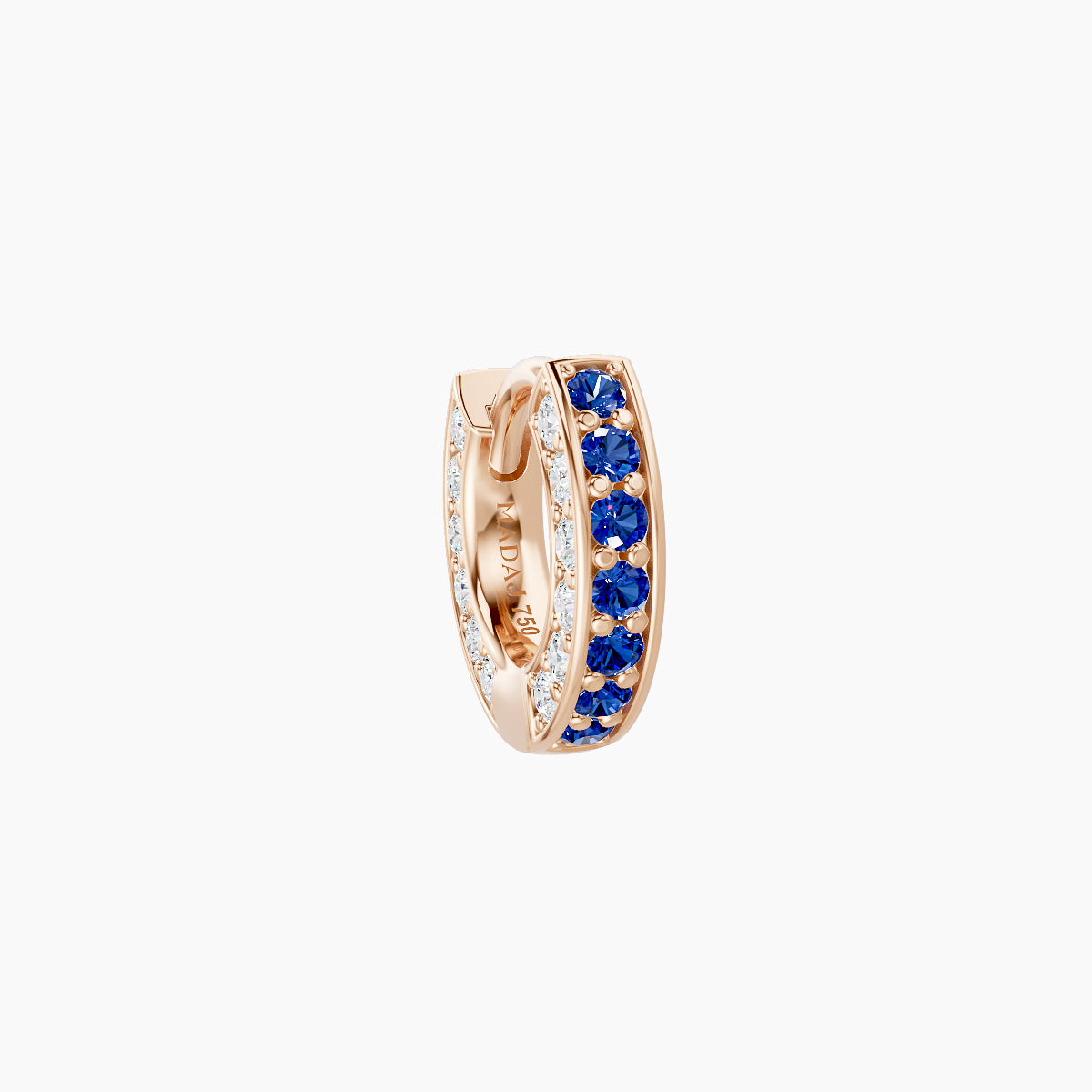 Damia | 18k Rose Gold 5 mm Sapphire & Diamond Hoop Piercing