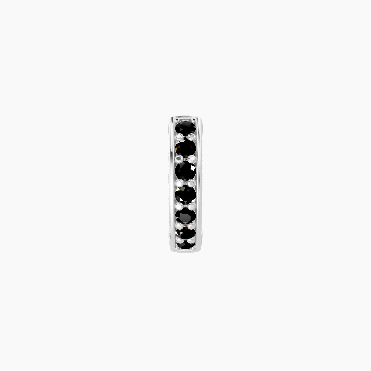Damia | 18k White Gold 5 mm Black Diamond & Diamond Hoop Piercing