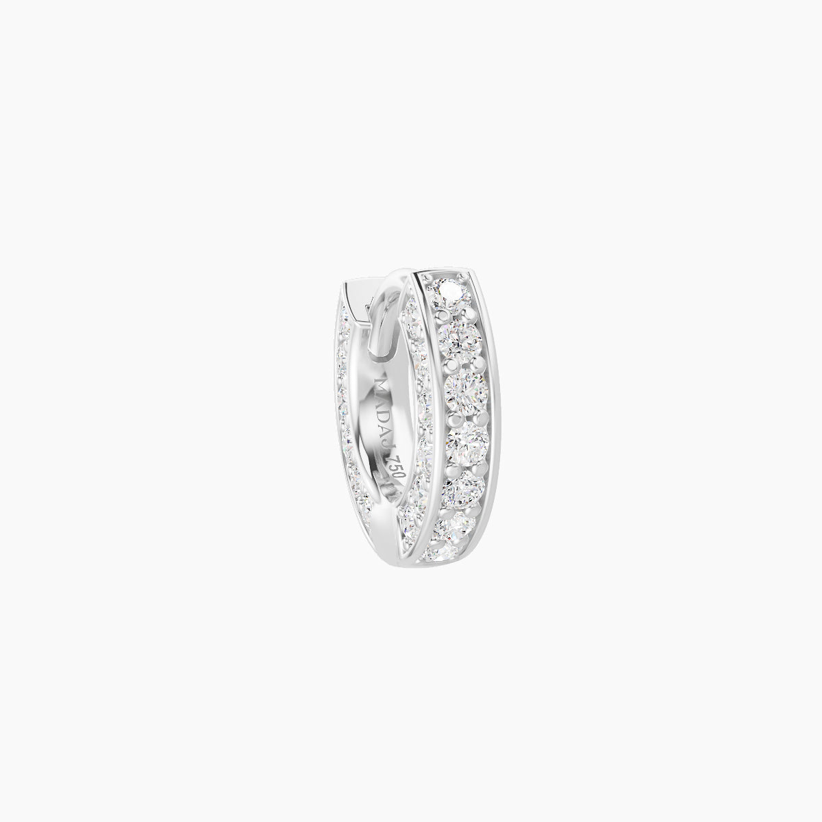 Damia | 18k White Gold 5 mm Diamond Hoop Piercing
