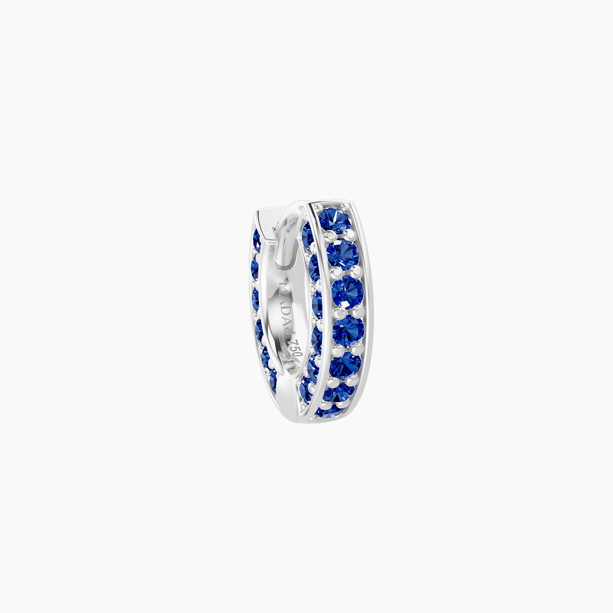 Damia | 18k White Gold 5 mm Sapphire Hoop Piercing