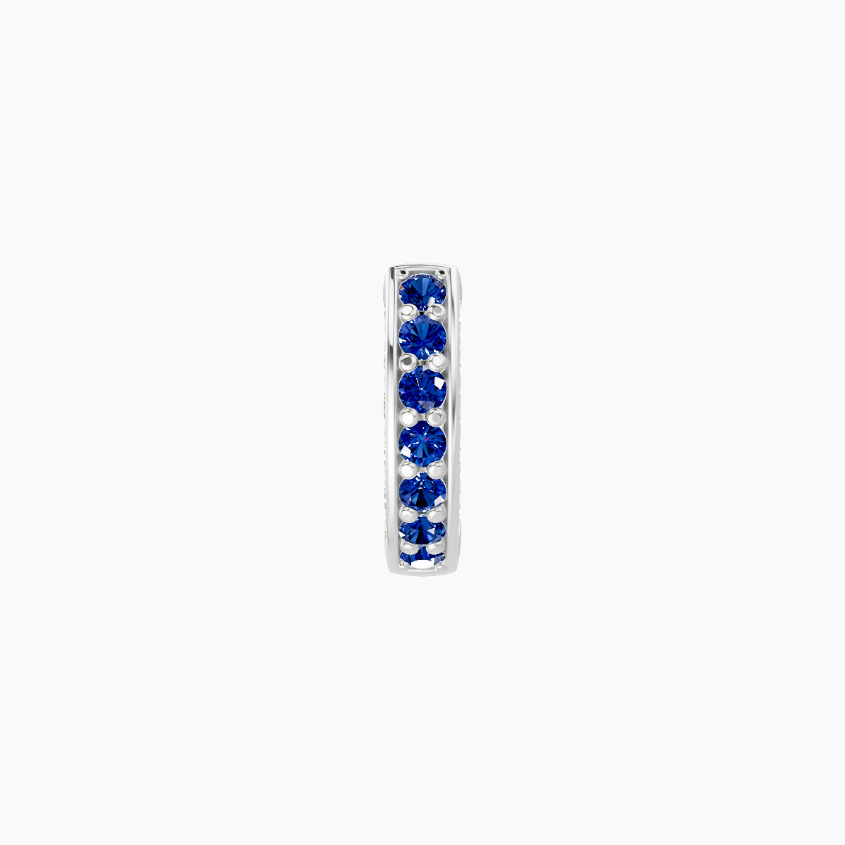 Damia | 18k White Gold 5 mm Sapphire & Diamond Hoop Piercing