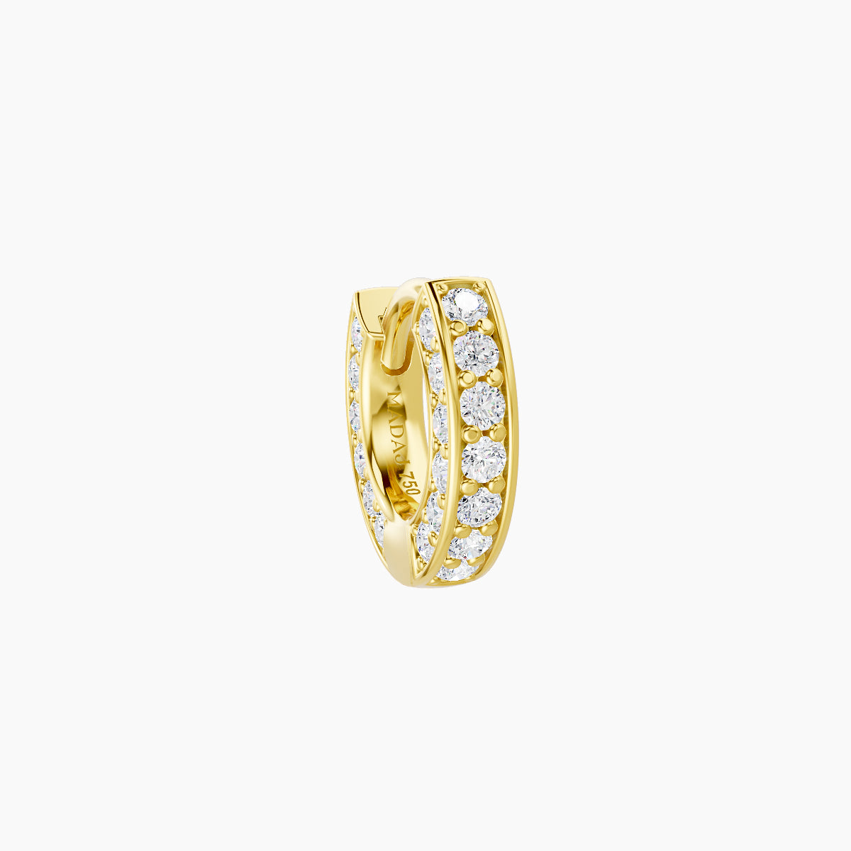 Damia | 18k Yellow Gold 5 mm Diamond Hoop Piercing