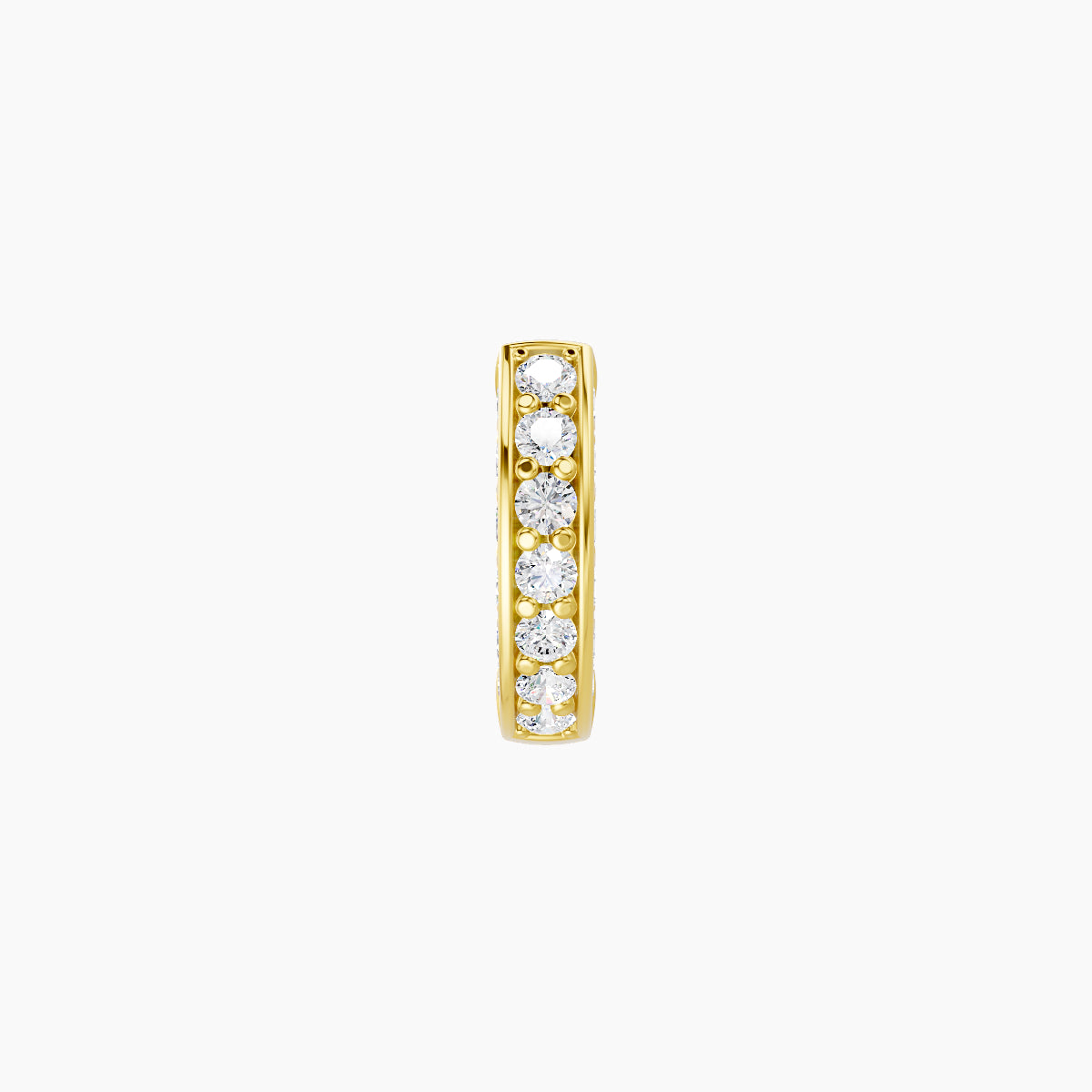 Damia | 18k Yellow Gold 5 mm Diamond Hoop Piercing