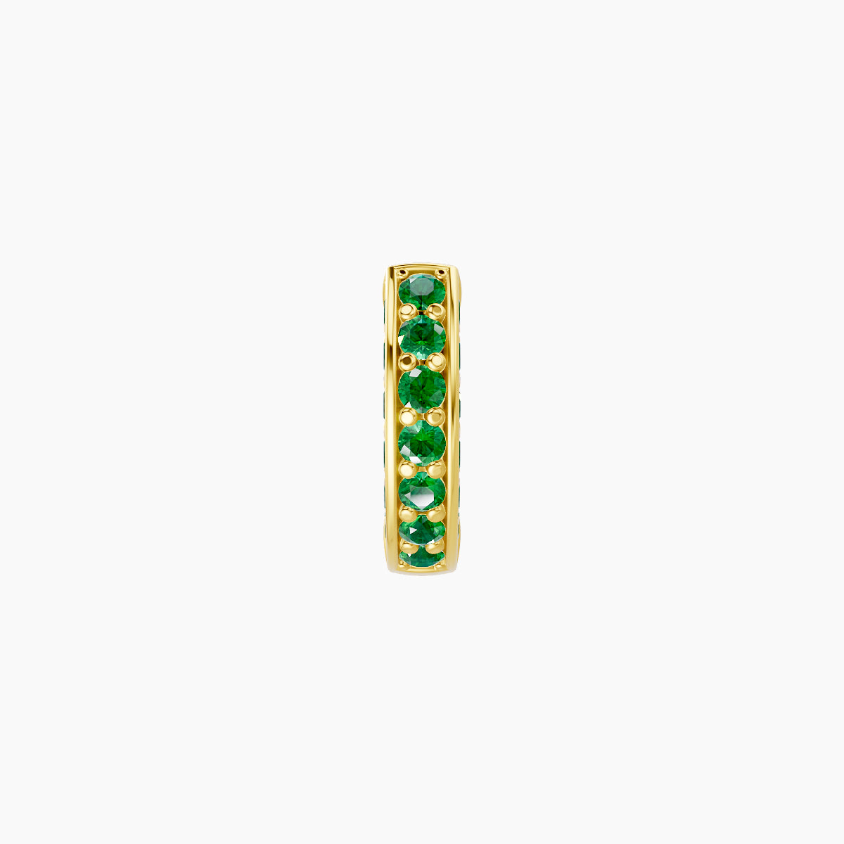 Damia | 18k Yellow Gold 5 mm Emerald Hoop Piercing