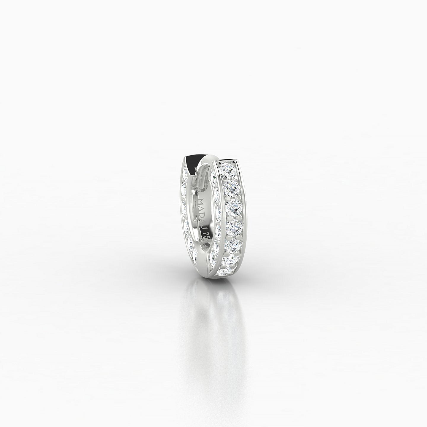 Damia | 18k White Gold 5 mm Diamond Hoop Piercing