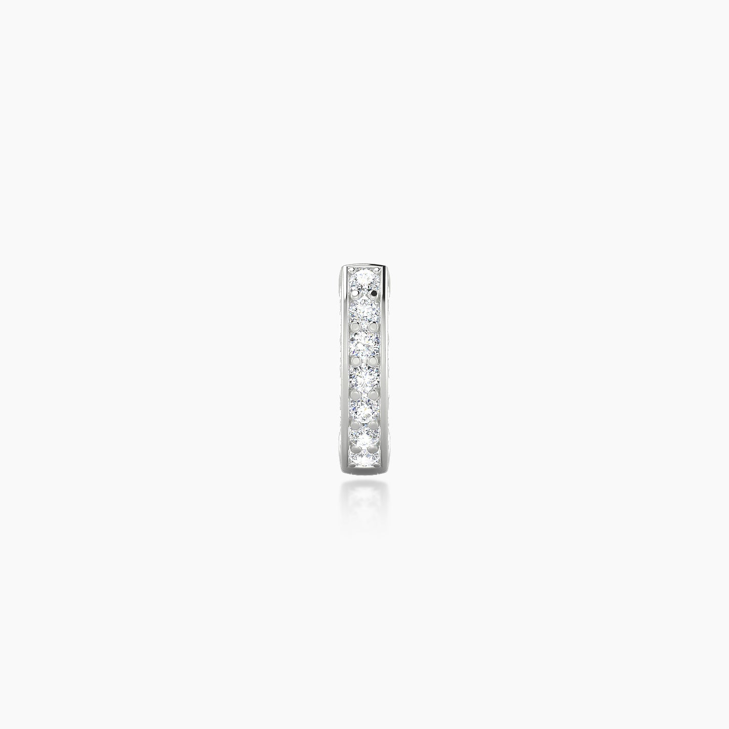 Damia | 18k White Gold 5 mm Diamond Hoop Piercing