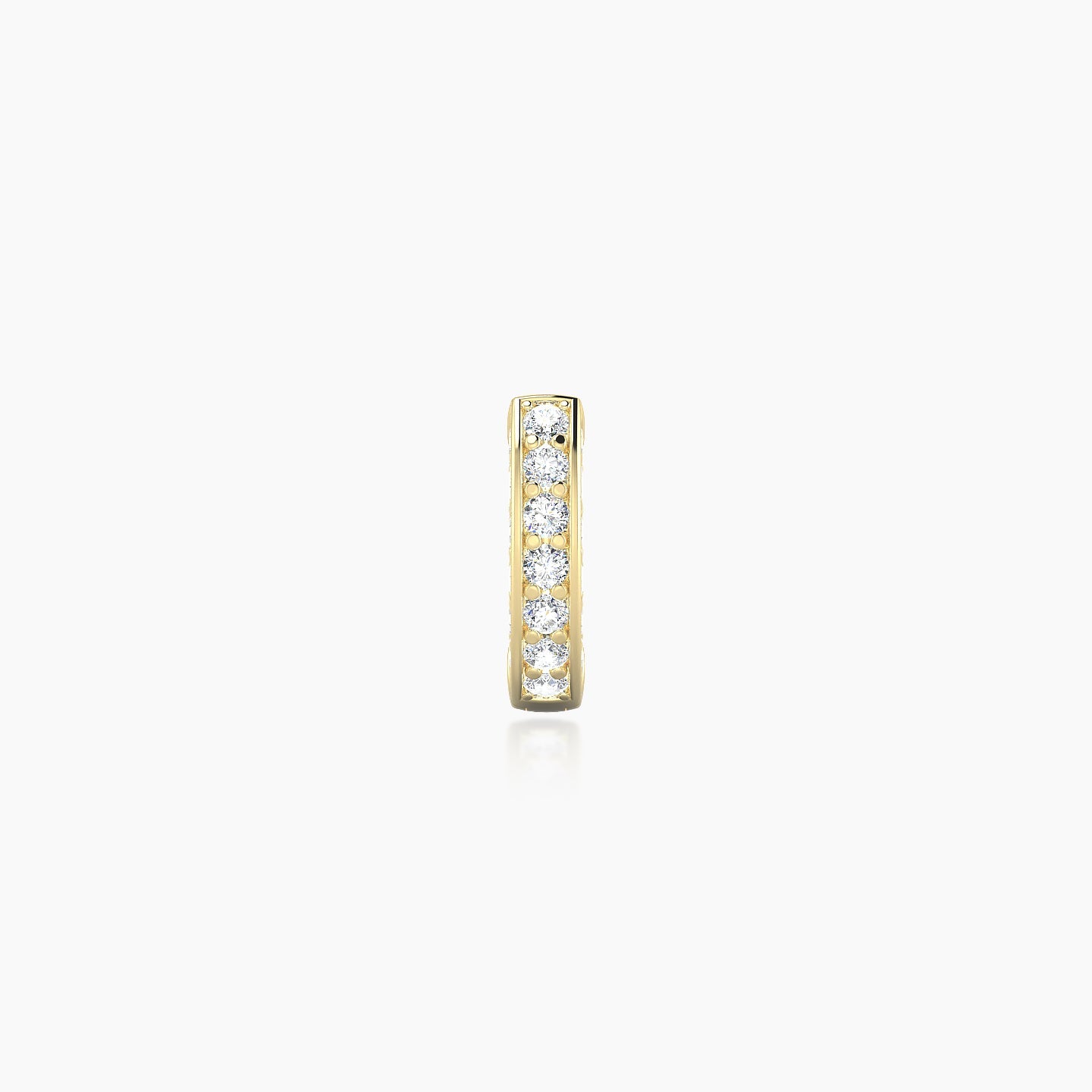 Damia | 18k Yellow Gold 5 mm Diamond Hoop Piercing