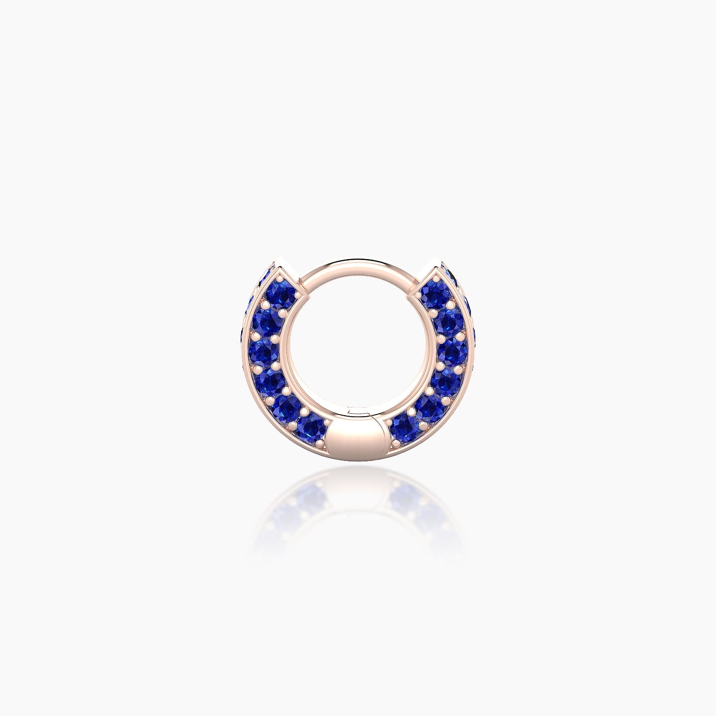 Damia | 18k Rose Gold 5 mm Sapphire Hoop Piercing