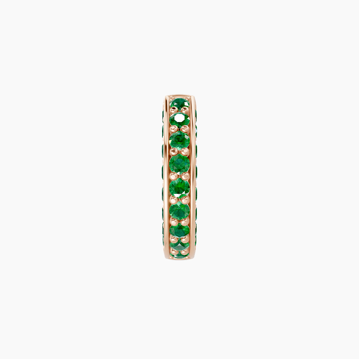 Damia | 18k Rose Gold 6.5 mm Emerald Hoop Piercing