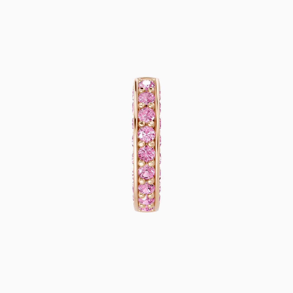 Damia | 18k Rose Gold 6.5 mm Pink Sapphire Hoop Piercing