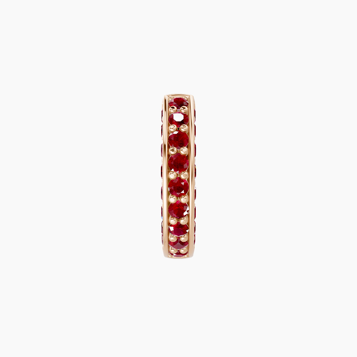 Damia | 18k Rose Gold 6.5 mm Ruby Hoop Piercing