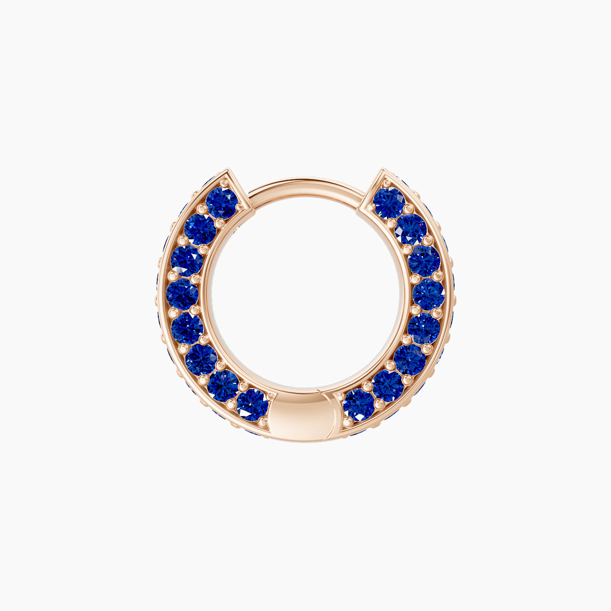 Damia | 18k Rose Gold 6.5 mm Sapphire Hoop Piercing