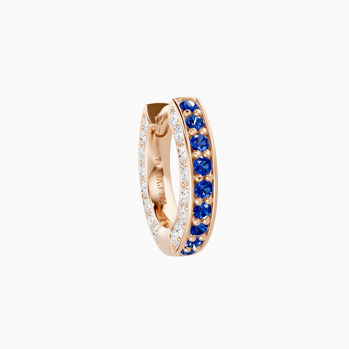 Damia | 18k Rose Gold 6.5 mm Sapphire & Diamond Hoop Piercing