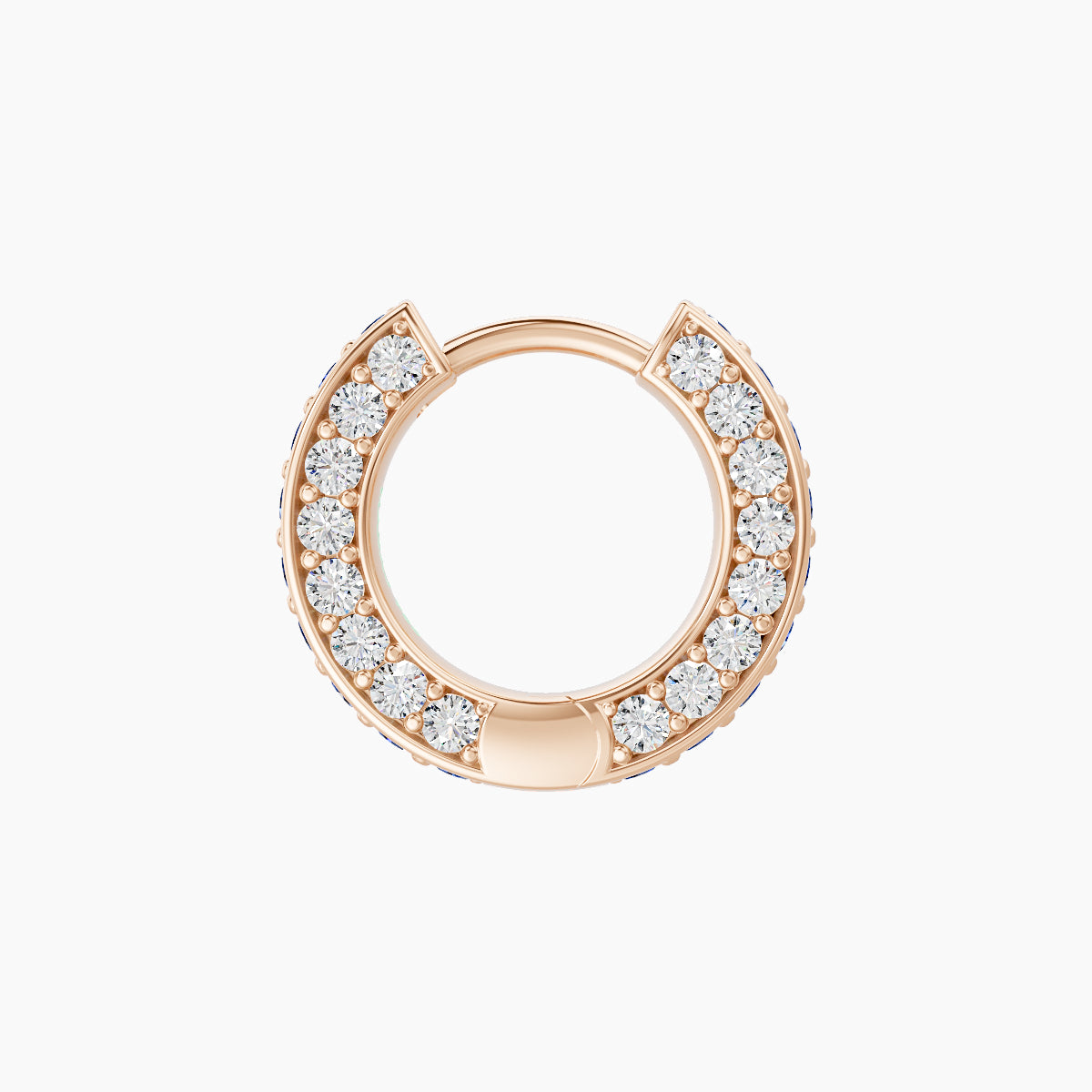 Damia | 18k Rose Gold 6.5 mm Sapphire & Diamond Hoop Piercing