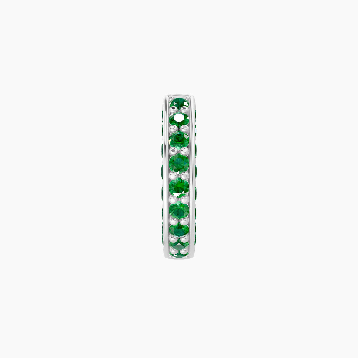 Damia | 18k White Gold 6.5 mm Emerald Hoop Piercing
