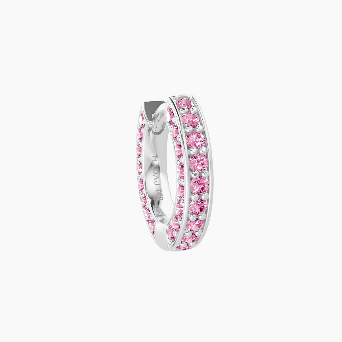 Damia | 18k White Gold 6.5 mm Pink Sapphire Hoop Piercing