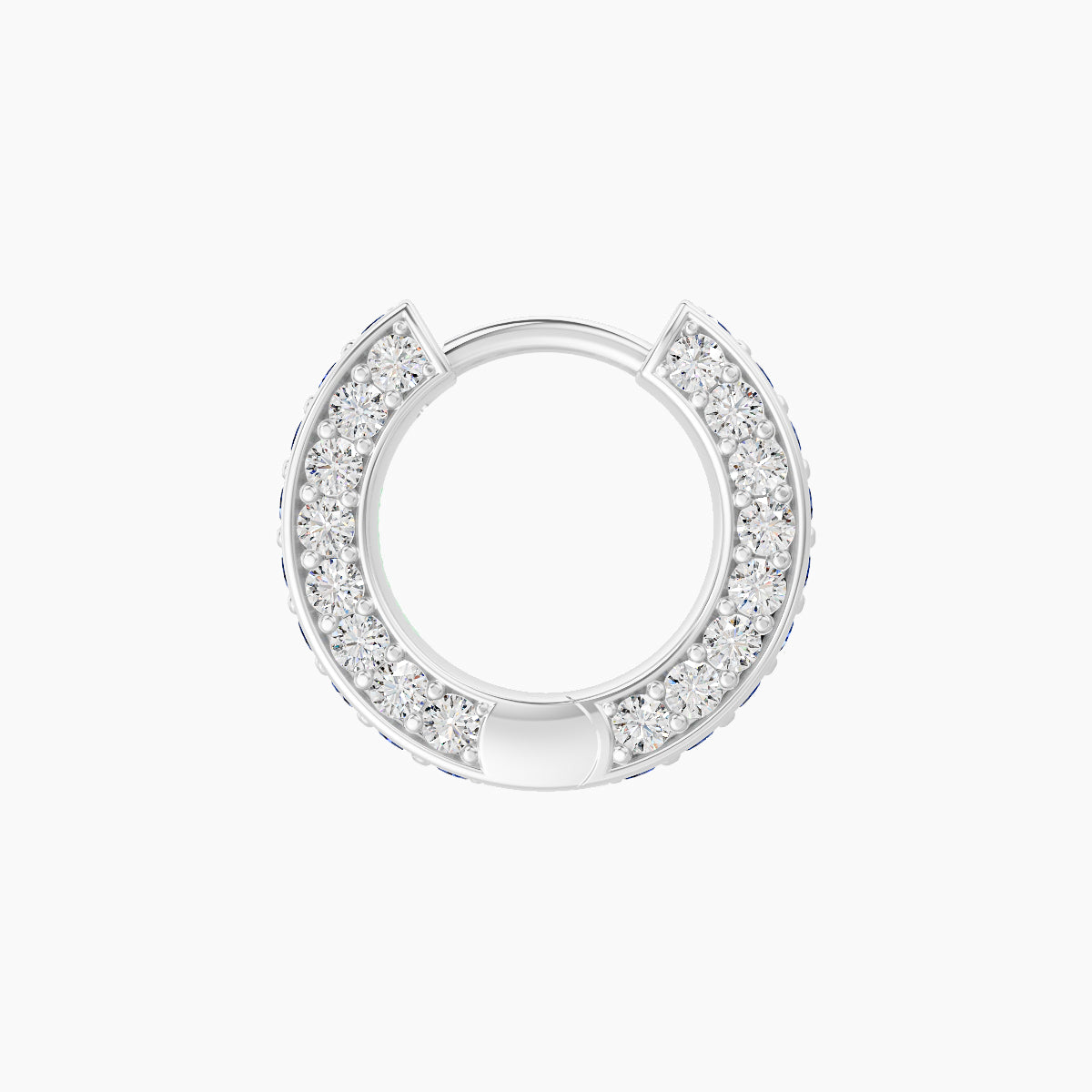 Damia | 18k White Gold 6.5 mm Sapphire & Diamond Hoop Piercing