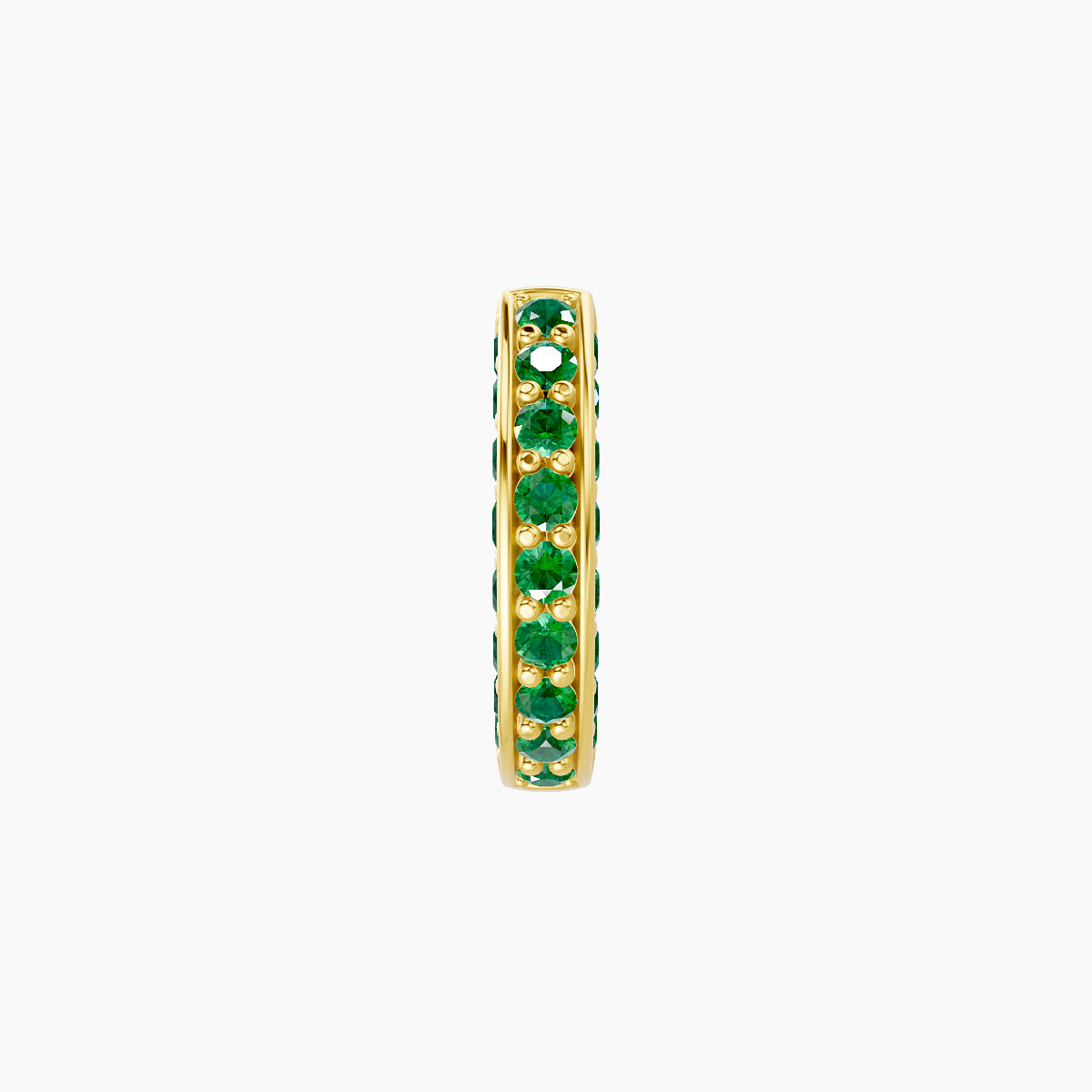 Damia | 18k Yellow Gold 6.5 mm Emerald Hoop Piercing