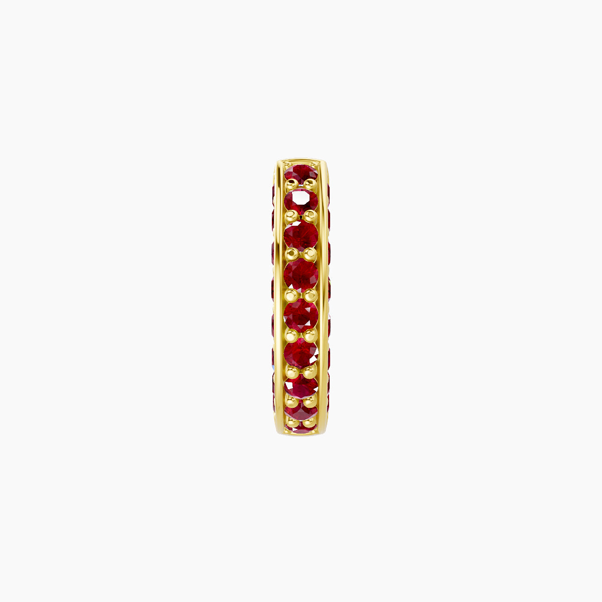 Damia | 18k Yellow Gold 6.5 mm Ruby Hoop Piercing