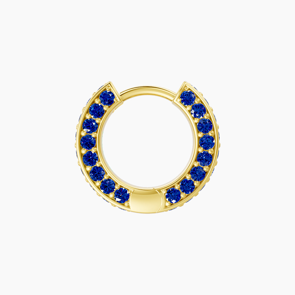 Damia | 18k Yellow Gold 6.5 mm Sapphire Hoop Piercing