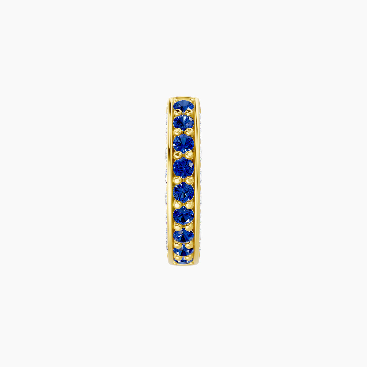 Damia | 18k Yellow Gold 6.5 mm Sapphire & Diamond Hoop Piercing
