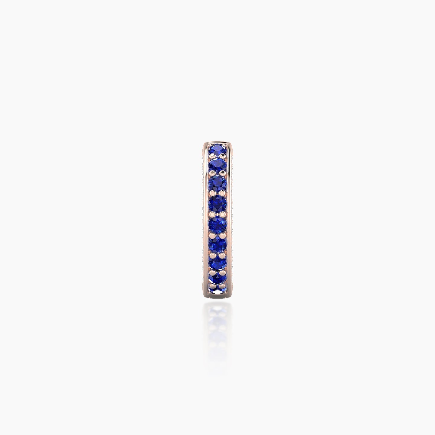 Damia | 18k Rose Gold 6.5 mm Sapphire & Diamond Hoop Piercing