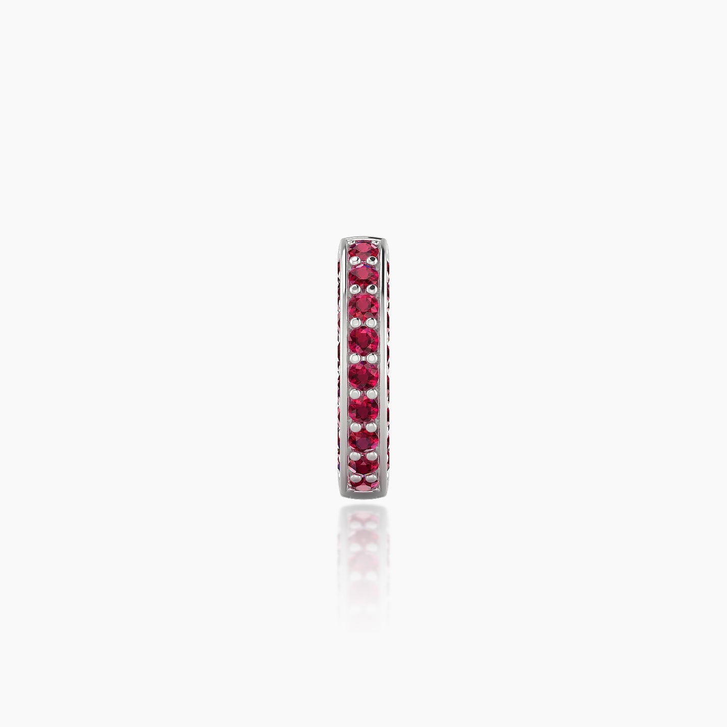 Damia | 18k White Gold 6.5 mm Ruby Hoop Piercing