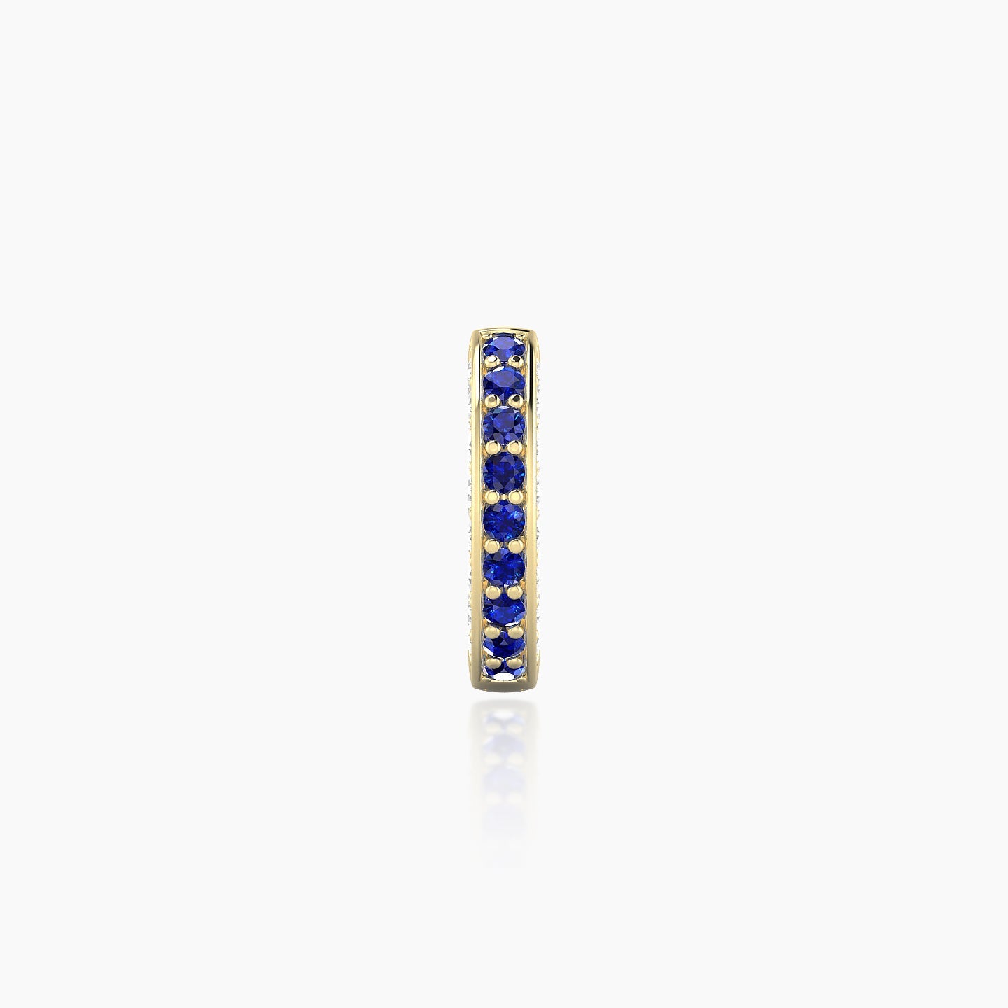 Damia | 18k Yellow Gold 6.5 mm Sapphire & Diamond Hoop Piercing