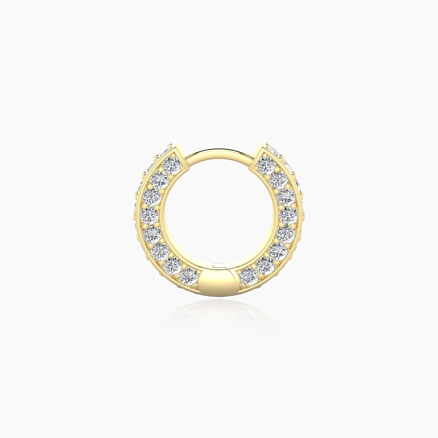 Damia | 18k Yellow Gold 6.5 mm Diamond Nose Ring Piercing