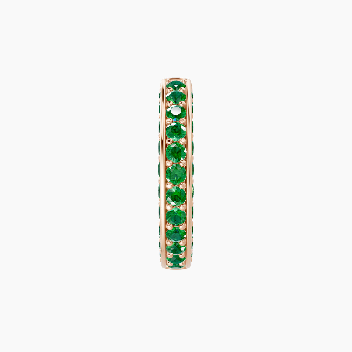 Damia | 18k Rose Gold 8 mm Emerald Hoop Piercing