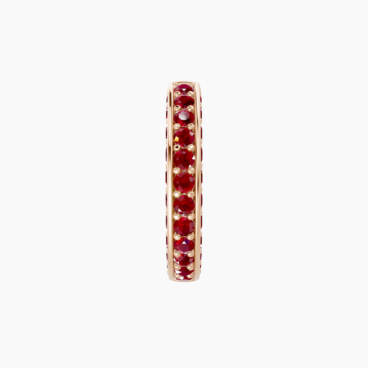 Damia | 18k Rose Gold 8 mm Ruby Hoop Piercing