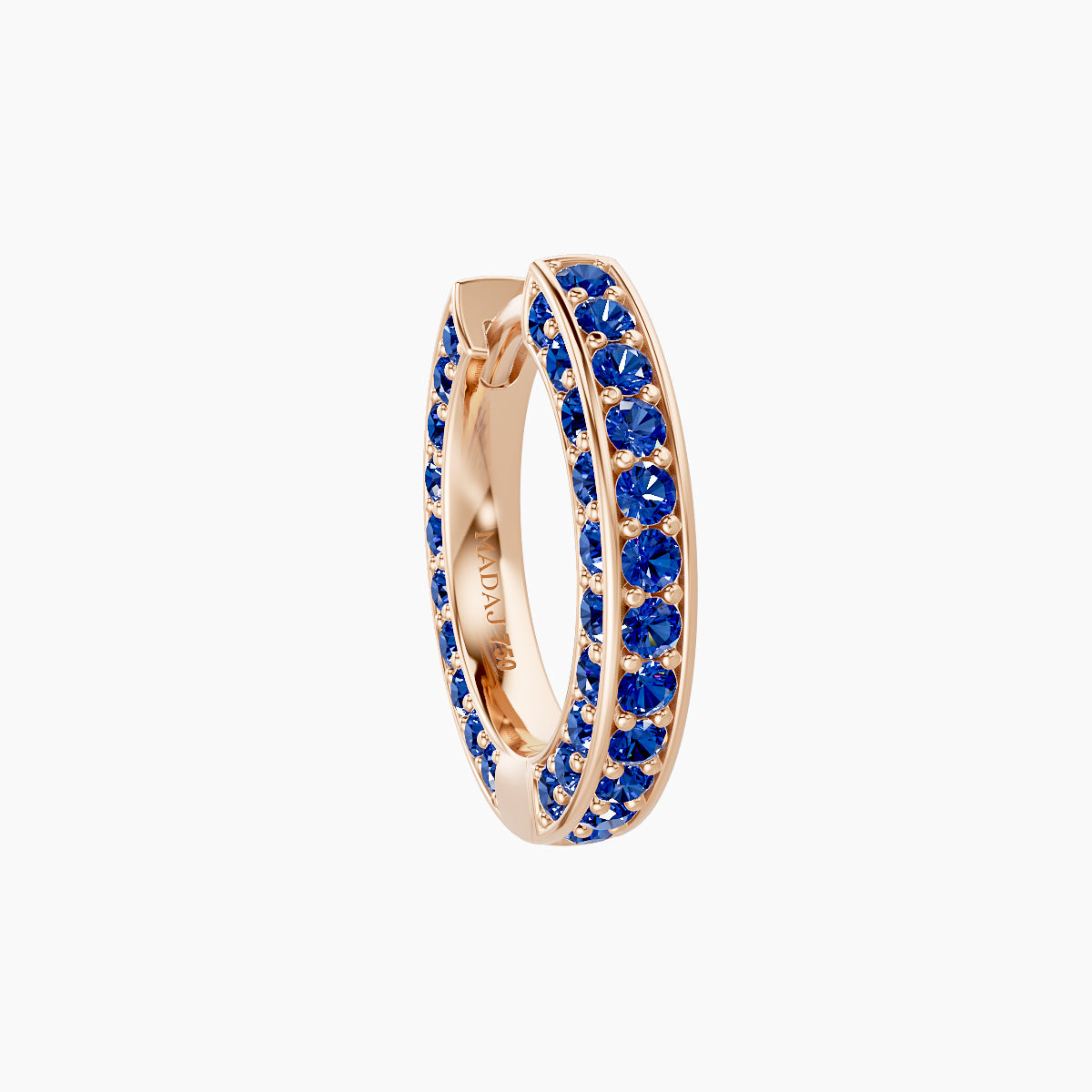Damia | 18k Rose Gold 8 mm Sapphire Hoop Piercing