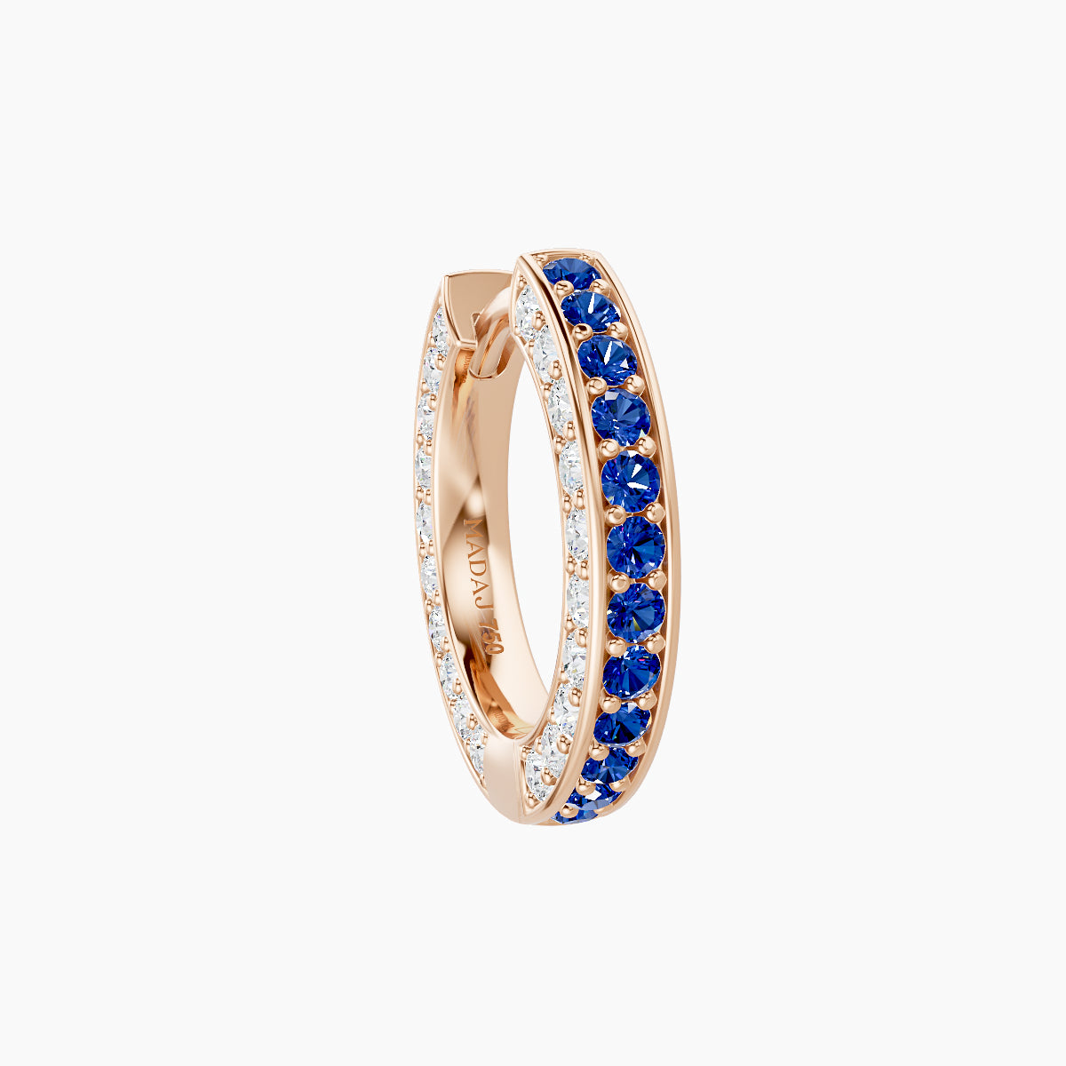 Damia | 18k Rose Gold 8 mm Sapphire & Diamond Hoop Piercing