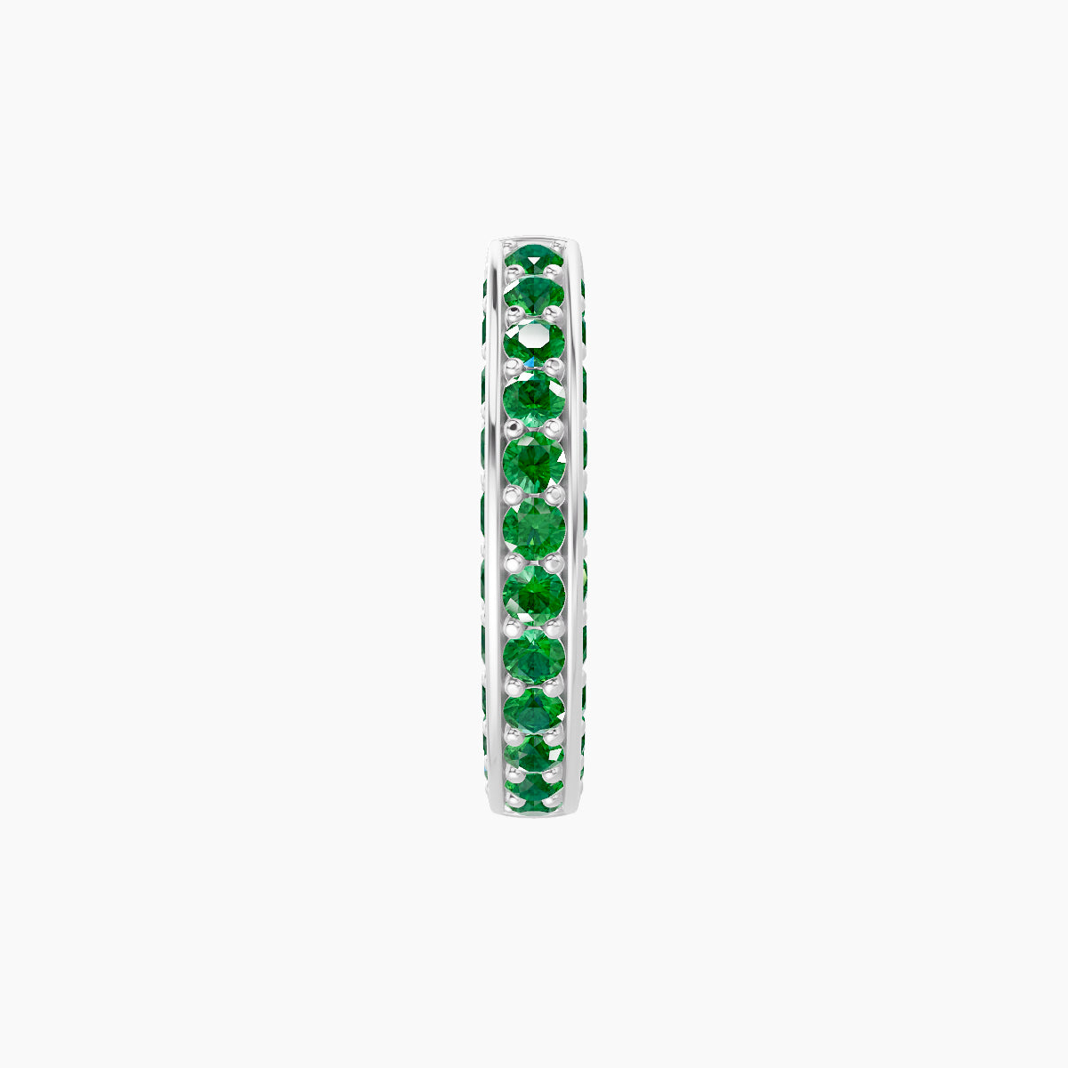 Damia | 18k White Gold 8 mm Emerald Hoop Piercing