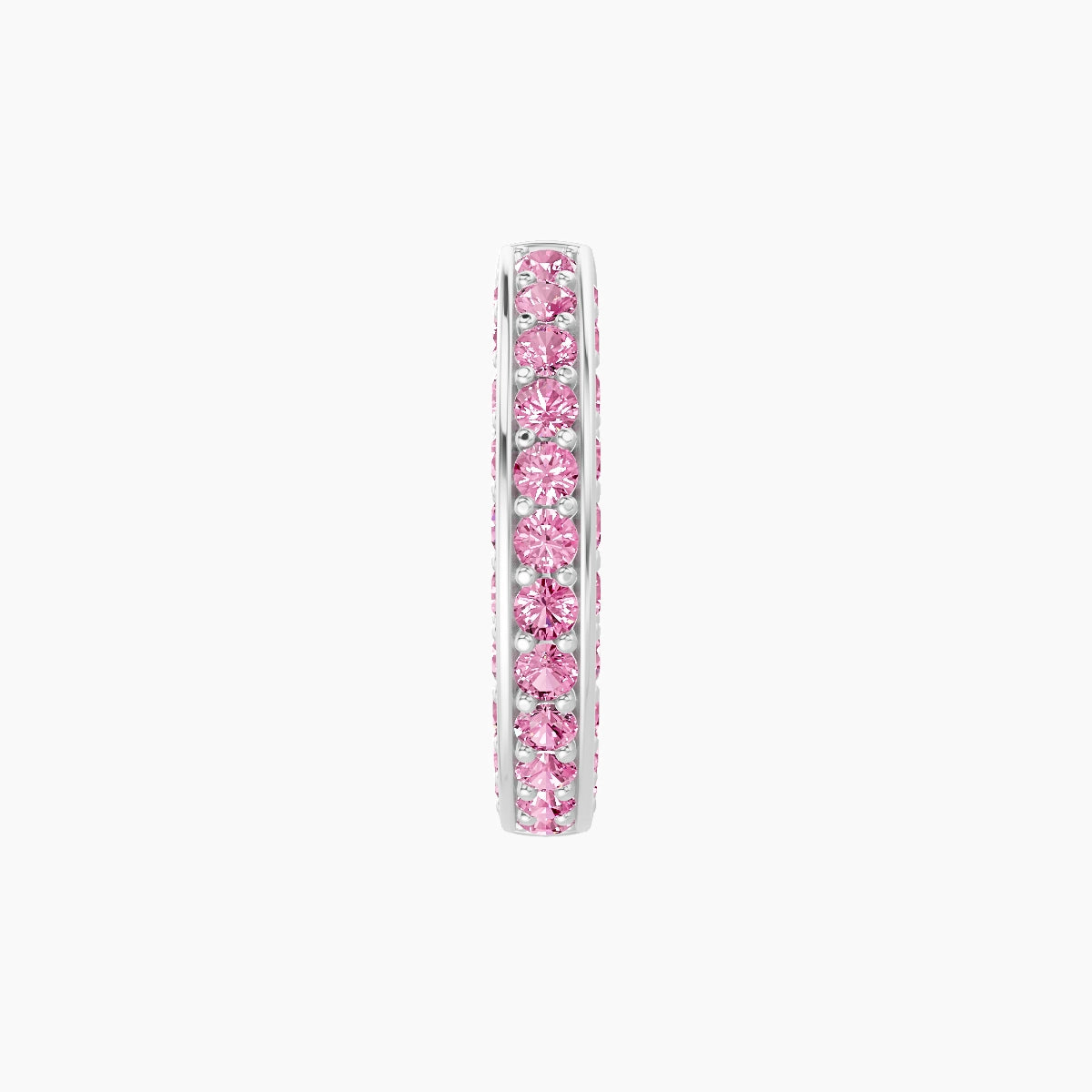 Damia | 18k White Gold 8 mm Pink Sapphire Hoop Piercing