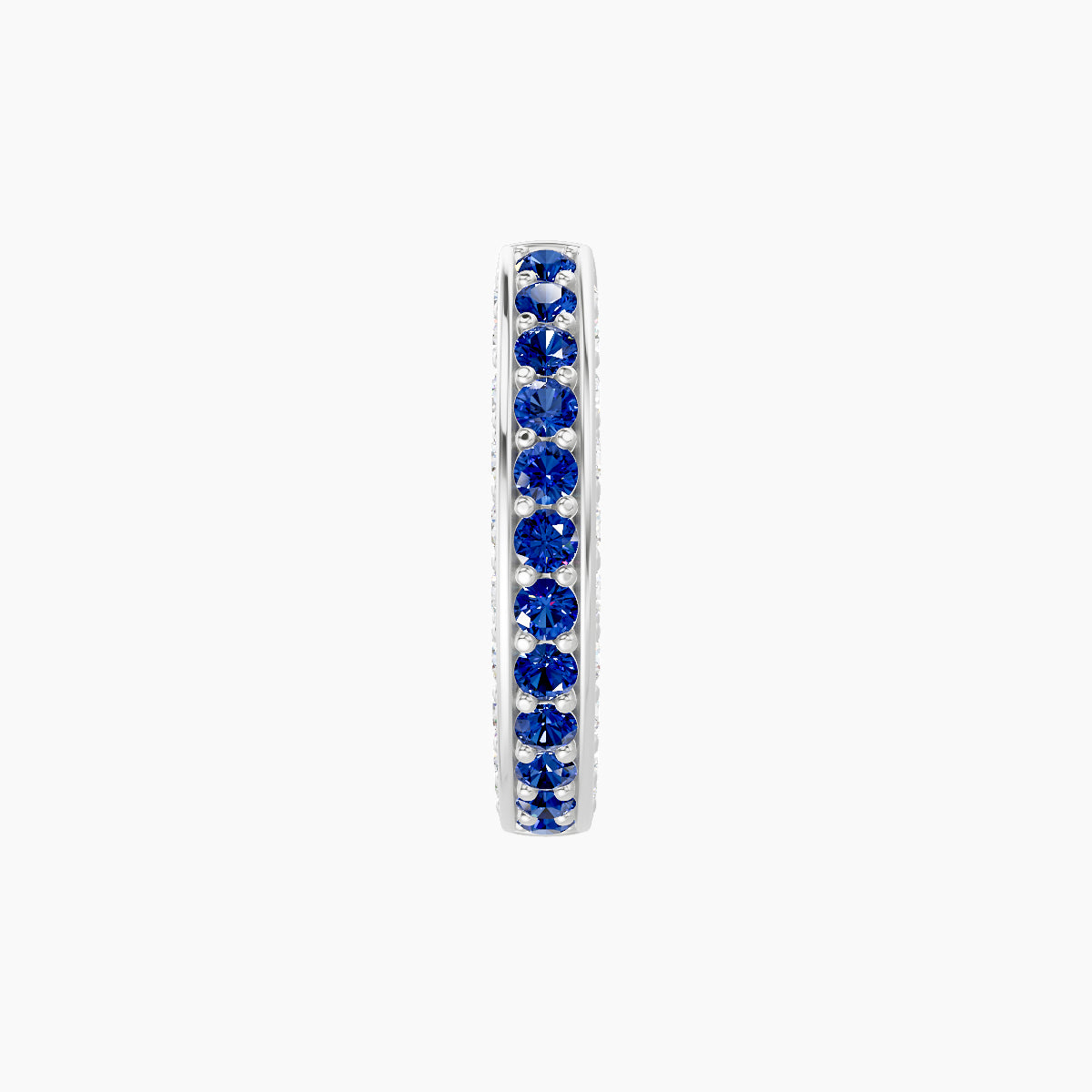 Damia | 18k White Gold 8 mm Sapphire & Diamond Hoop Piercing