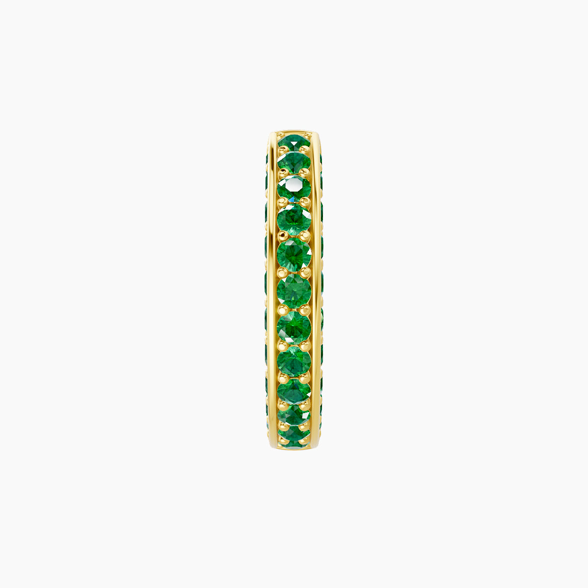 Damia | 18k Yellow Gold 8 mm Emerald Hoop Piercing
