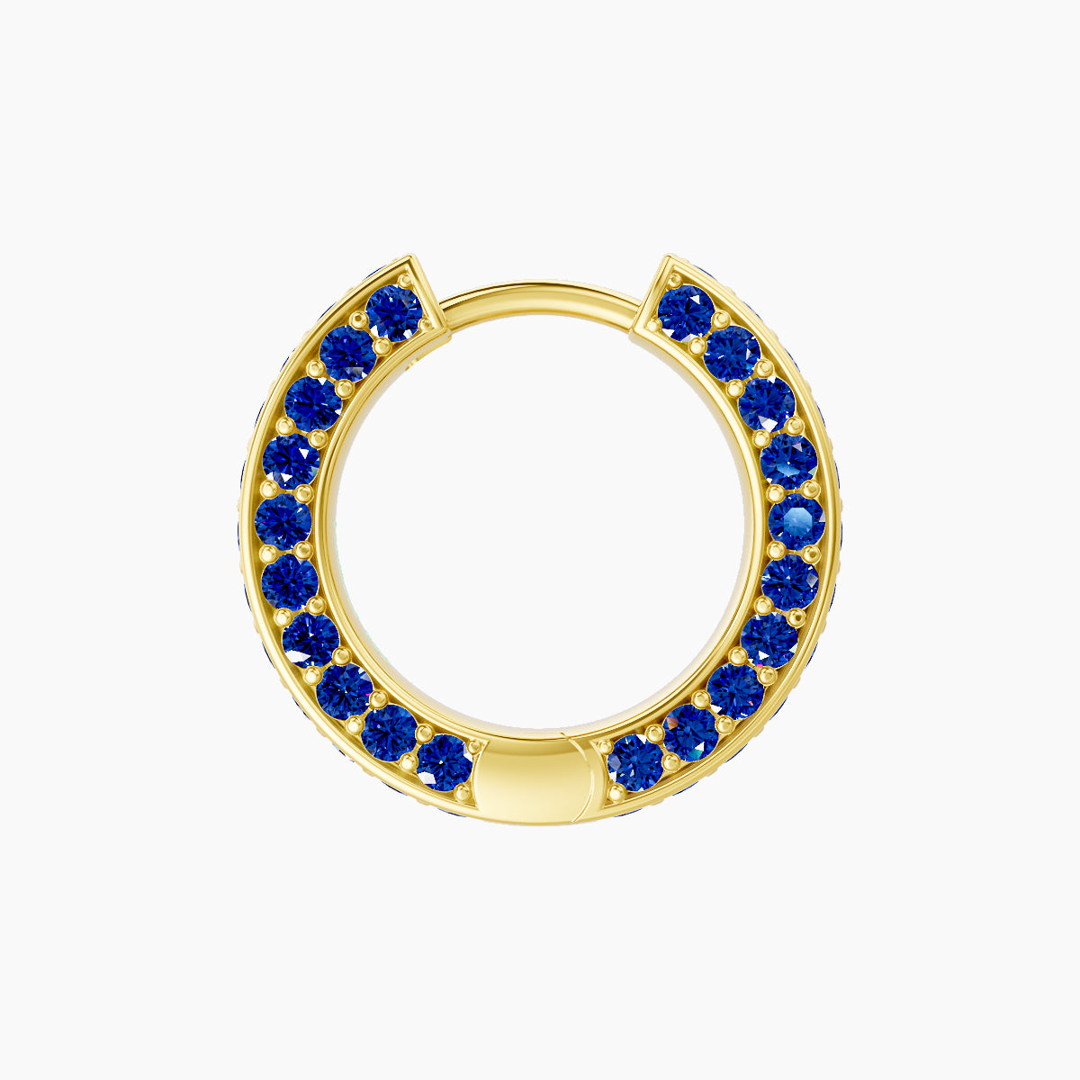 Damia | 18k Yellow Gold 8 mm Sapphire Hoop Piercing