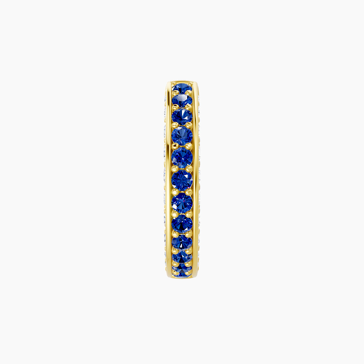 Damia | 18k Yellow Gold 8 mm Sapphire & Diamond Hoop Piercing