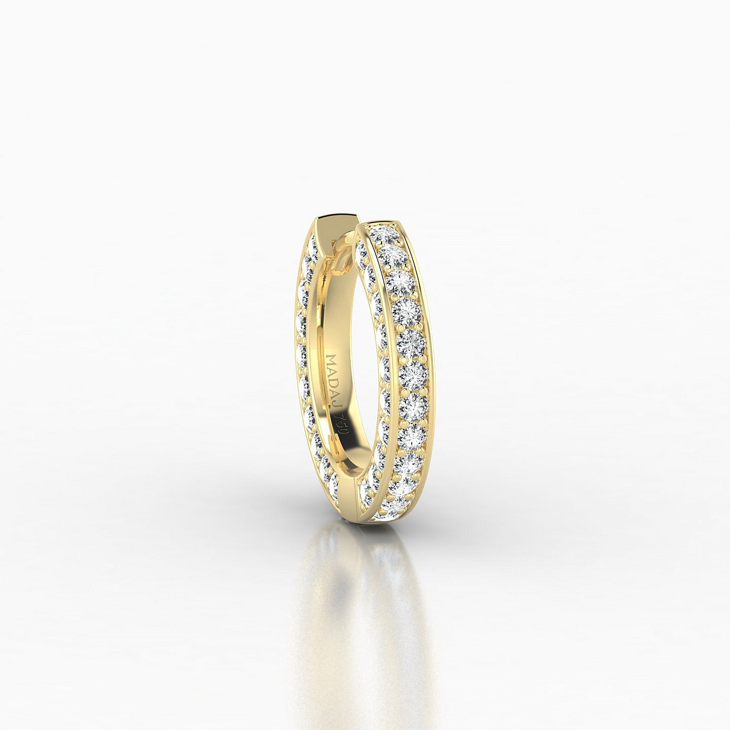 Damia | 18k Yellow Gold 8 mm Diamond Hoop Piercing