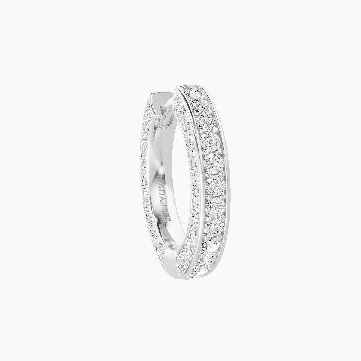 Damia | 18k White Gold 8 mm Diamond Nose Ring Piercing